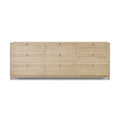 Millie 9 Drawer Dresser in Bleached Oak Veneer
