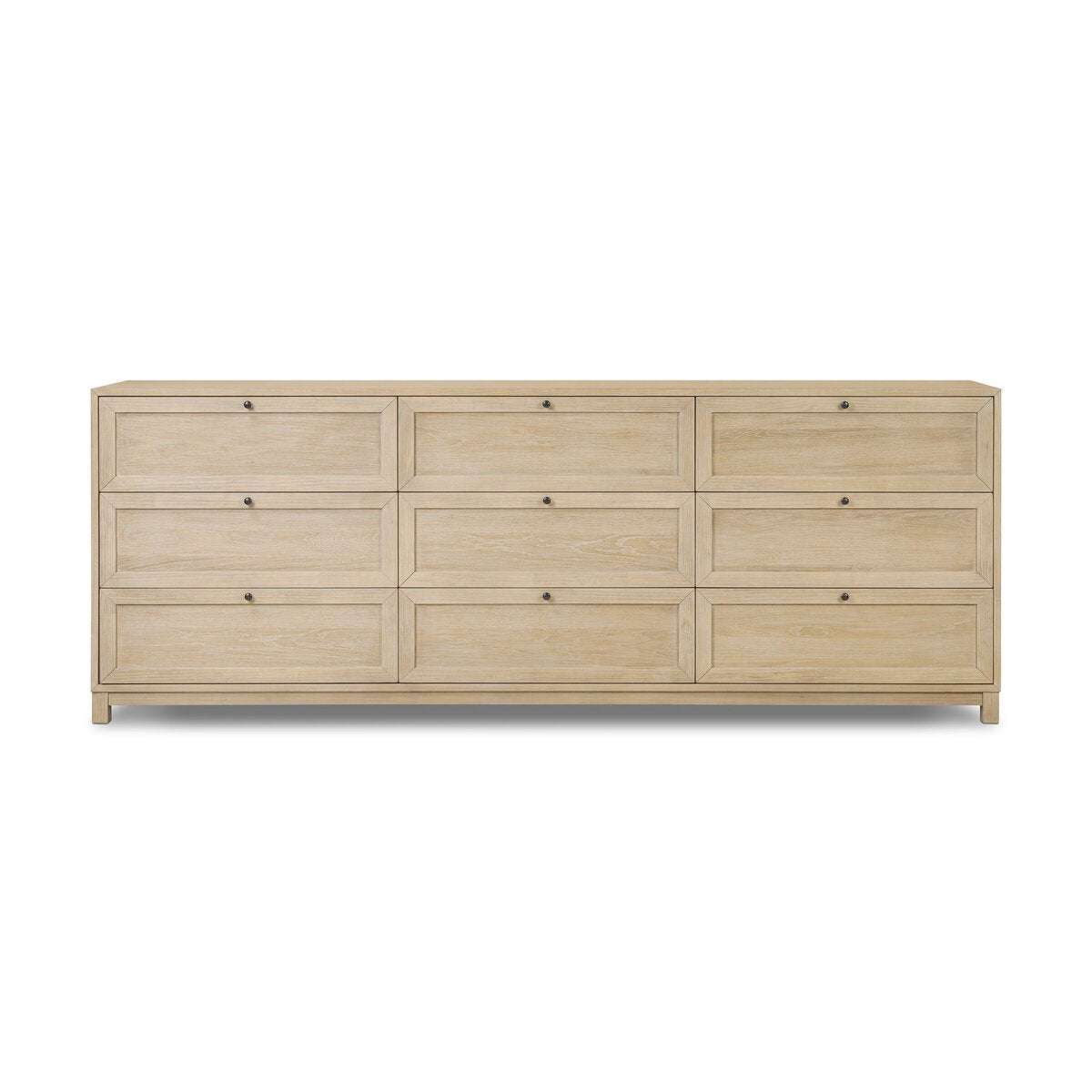 Millie 9 Drawer Dresser in Bleached Oak Veneer