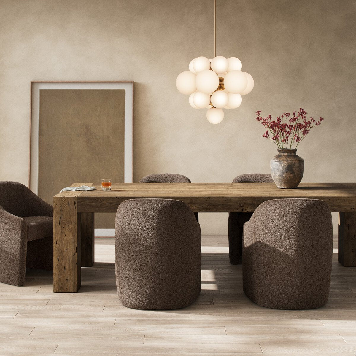 Abaso Dining Table Rustic in Wormwood Oak
