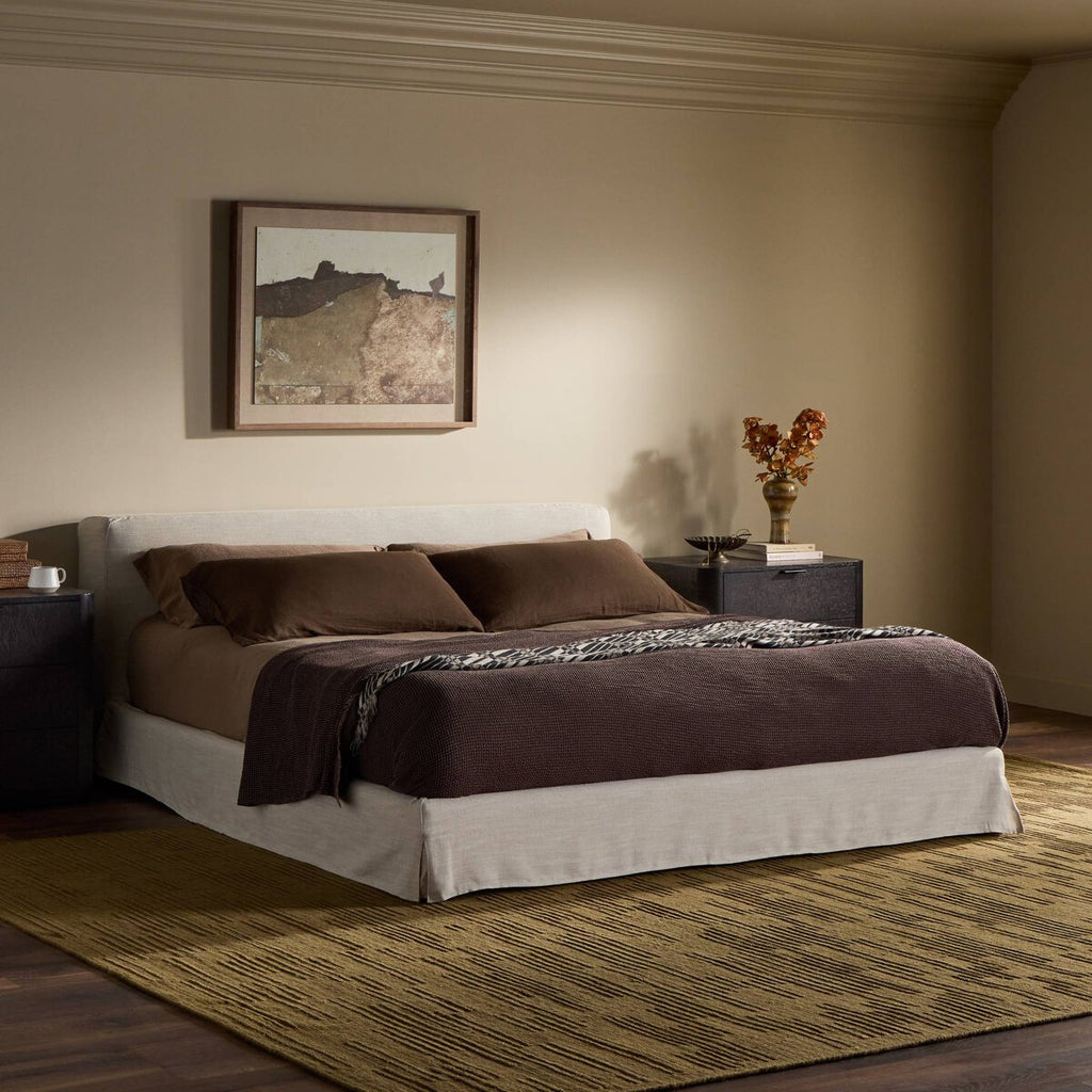 Aidan Slipcover Bed in Savoy Parchment