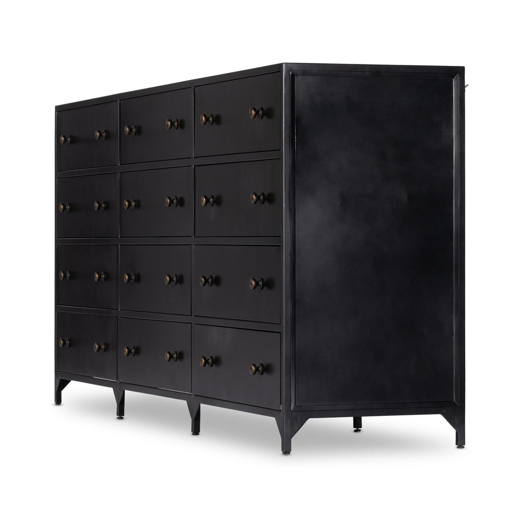 Belmont 12 Drawer Dresser in Black