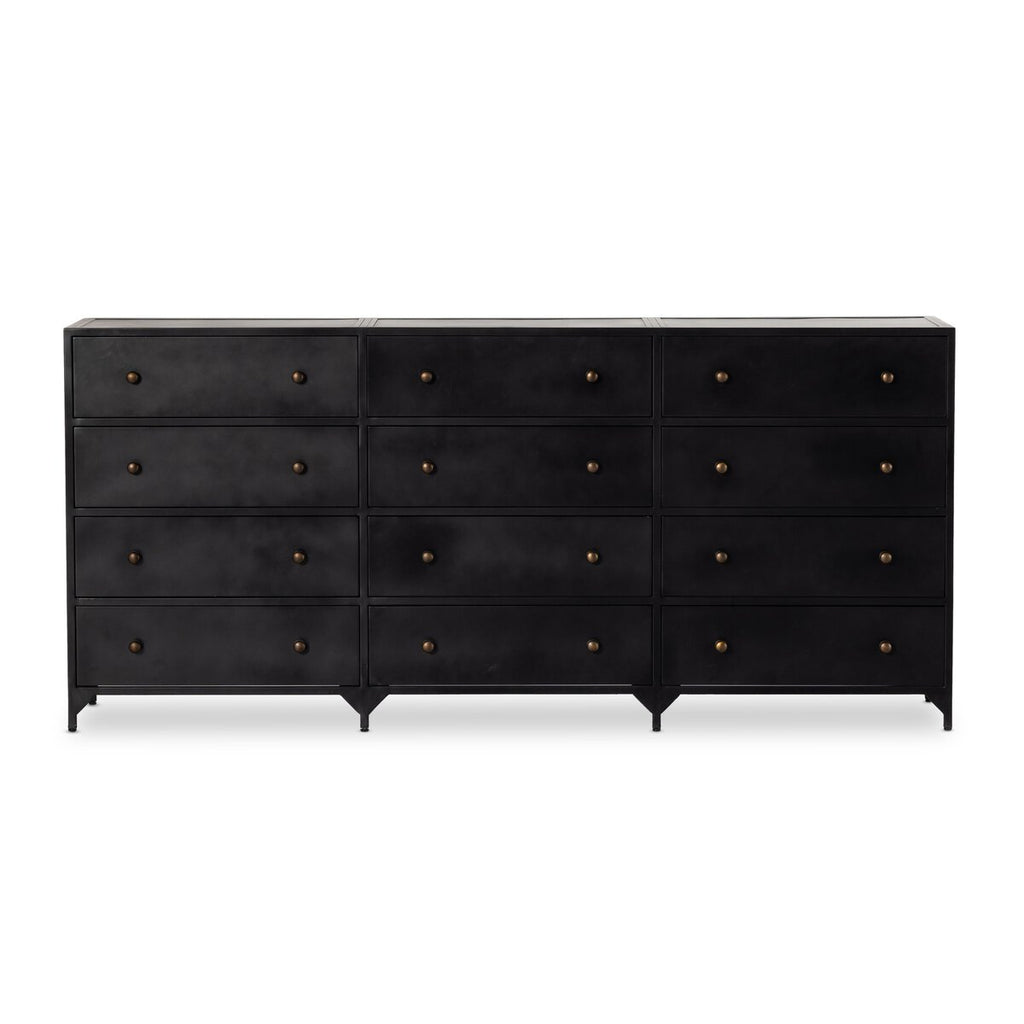 Belmont 12 Drawer Dresser in Black