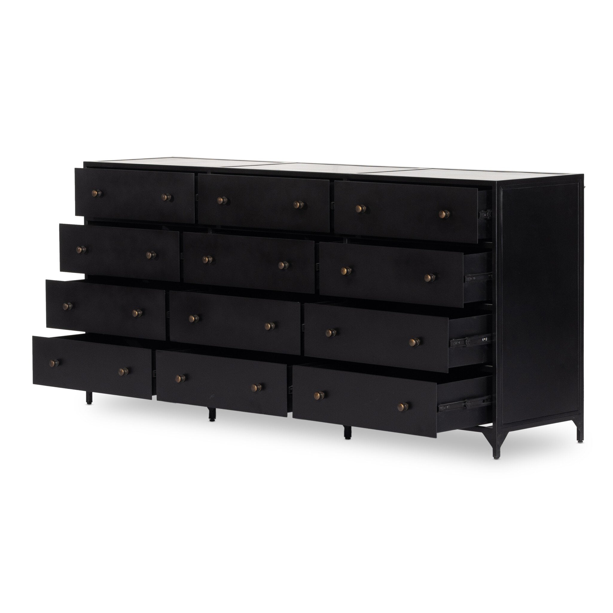 Belmont 12 Drawer Dresser in Black