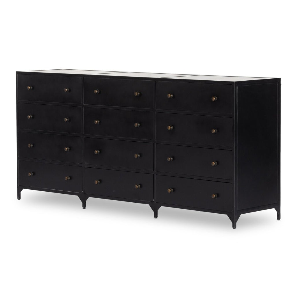 Belmont 12 Drawer Dresser in Black
