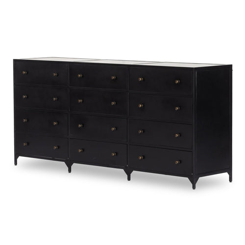 Belmont 12 Drawer Dresser in Black