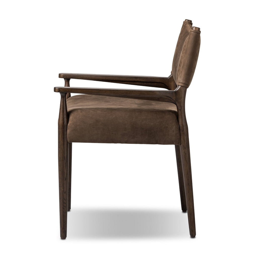 Jayla Dining Armchair in Nubuck Cigar