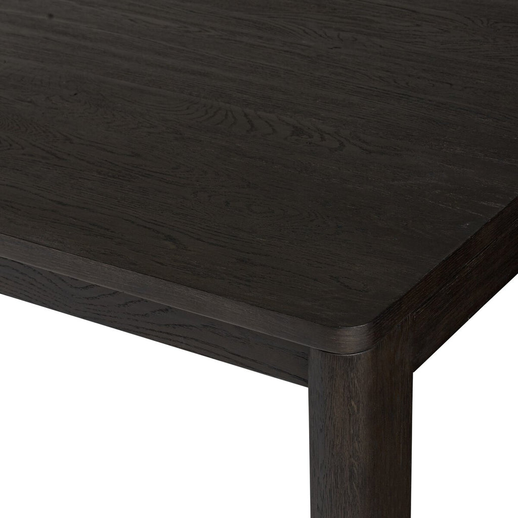 Noeline Extension Dining Table in Smoked Black Resawn Oak