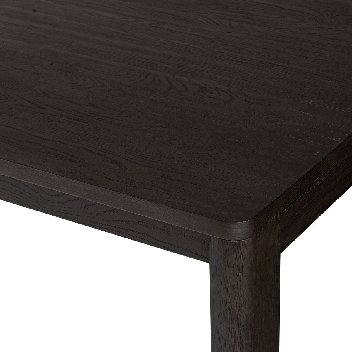 Noeline Extension Dining Table in Smoked Black Resawn Oak