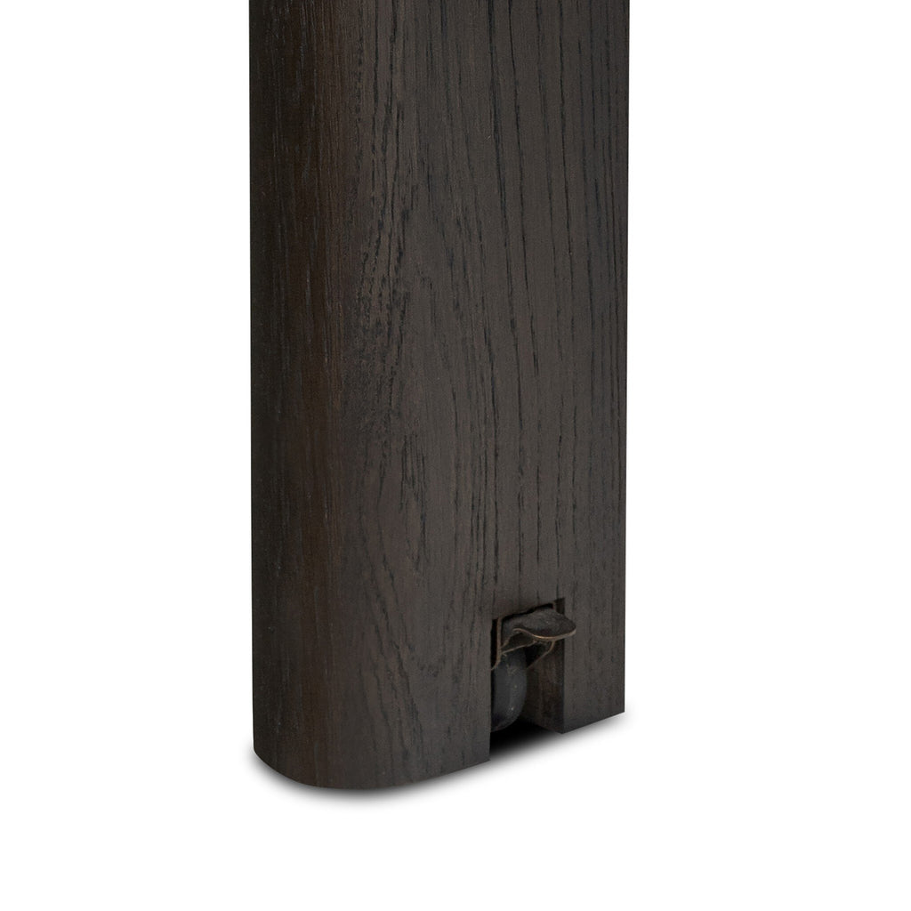 Noeline Extension Dining Table in Smoked Black Resawn Oak