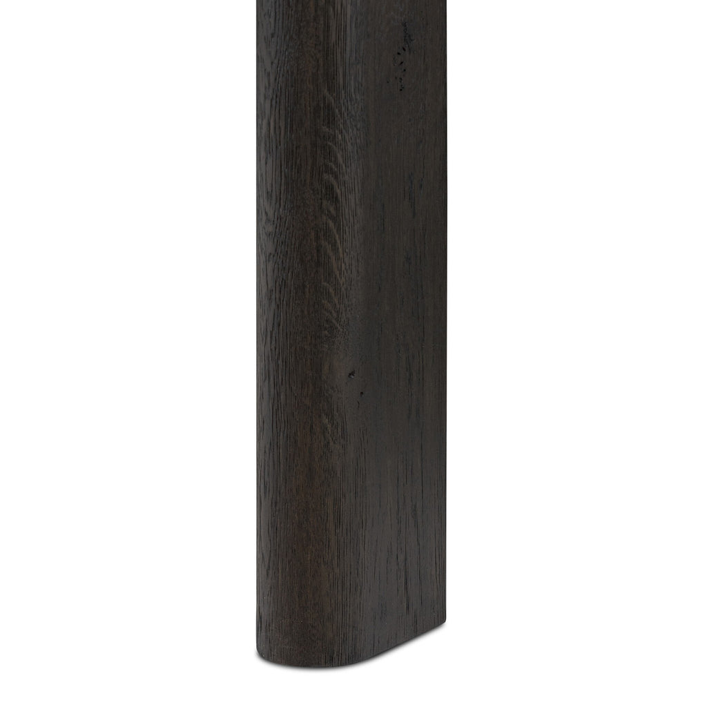 Noeline Extension Dining Table in Smoked Black Resawn Oak