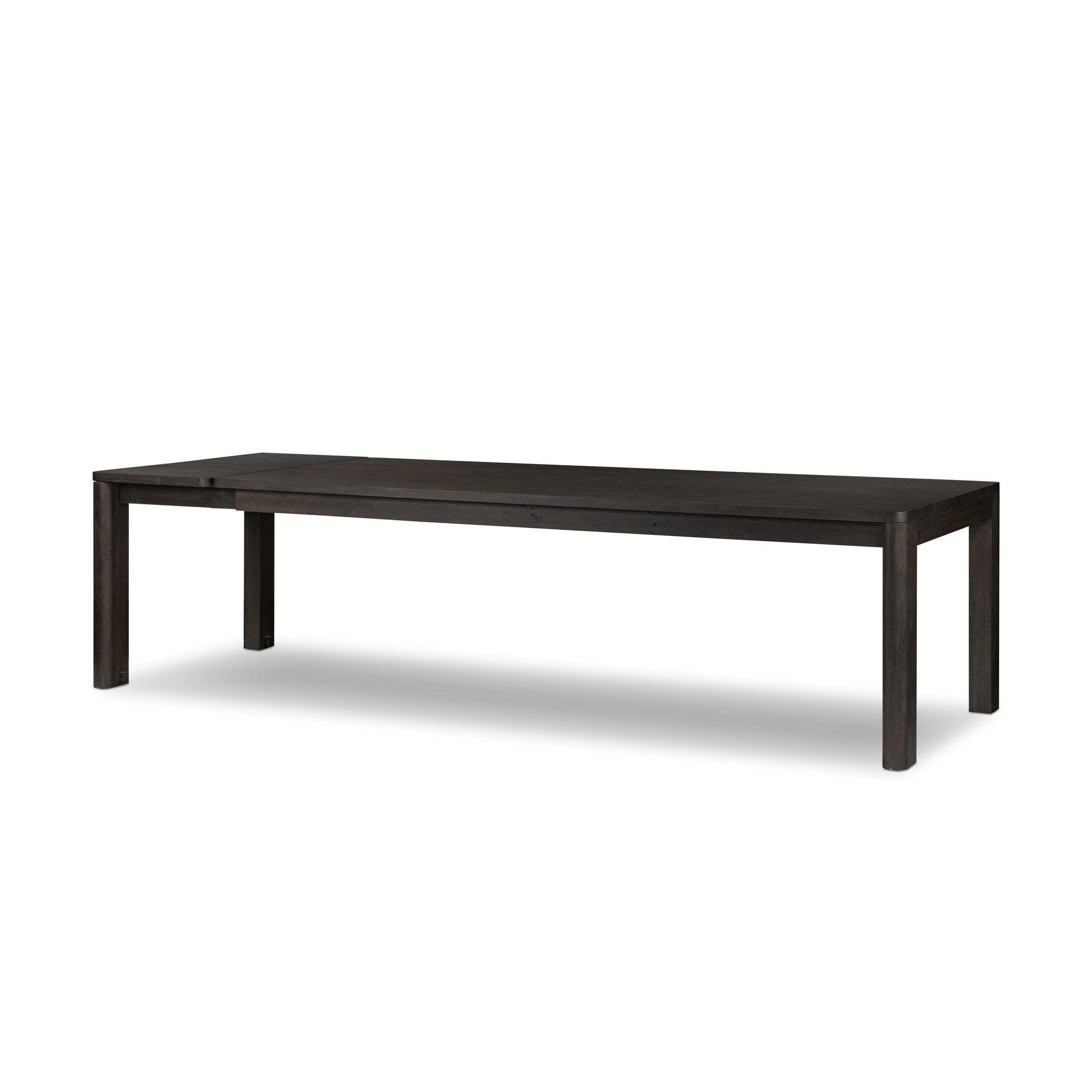 Noeline Extension Dining Table in Smoked Black Resawn Oak