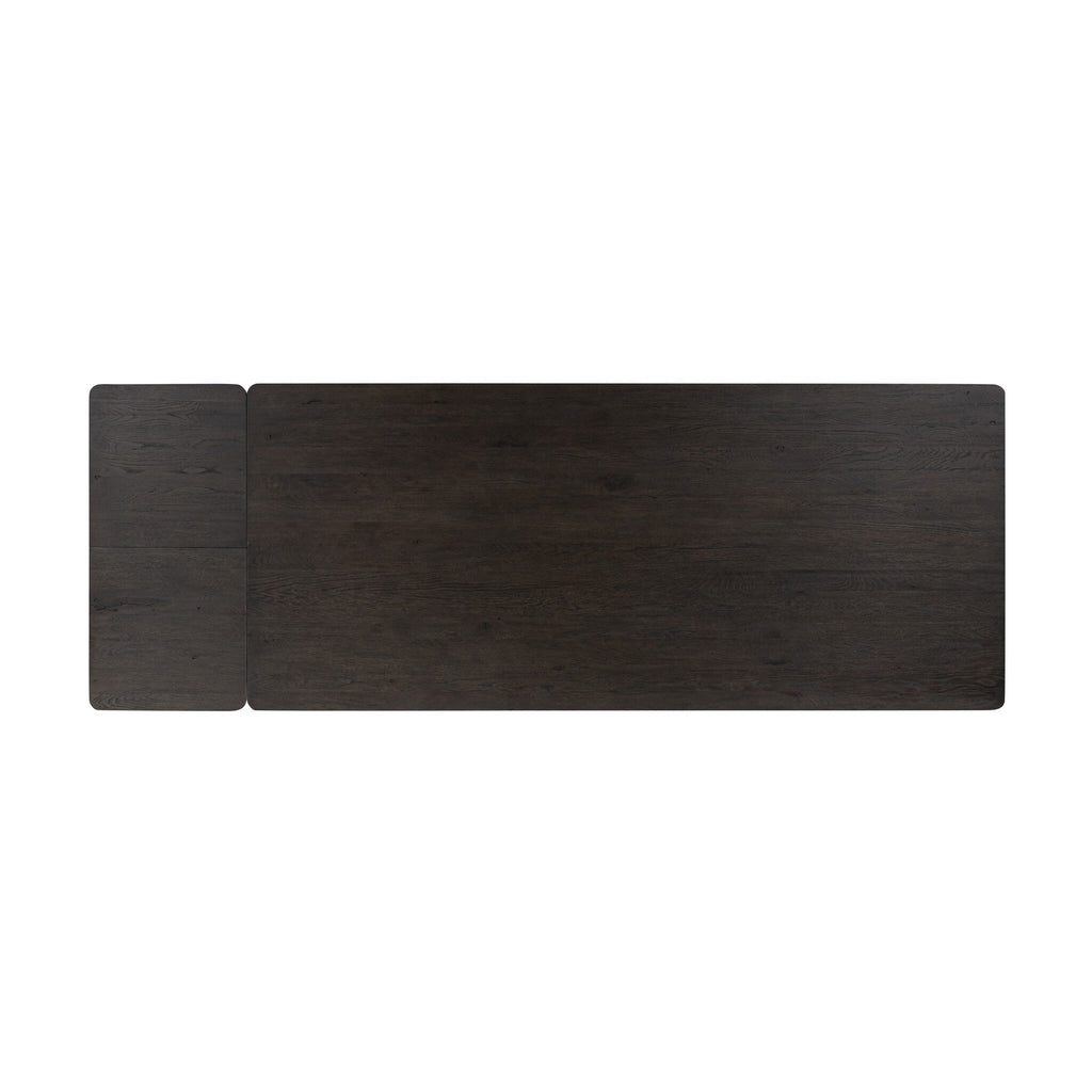 Noeline Extension Dining Table in Smoked Black Resawn Oak