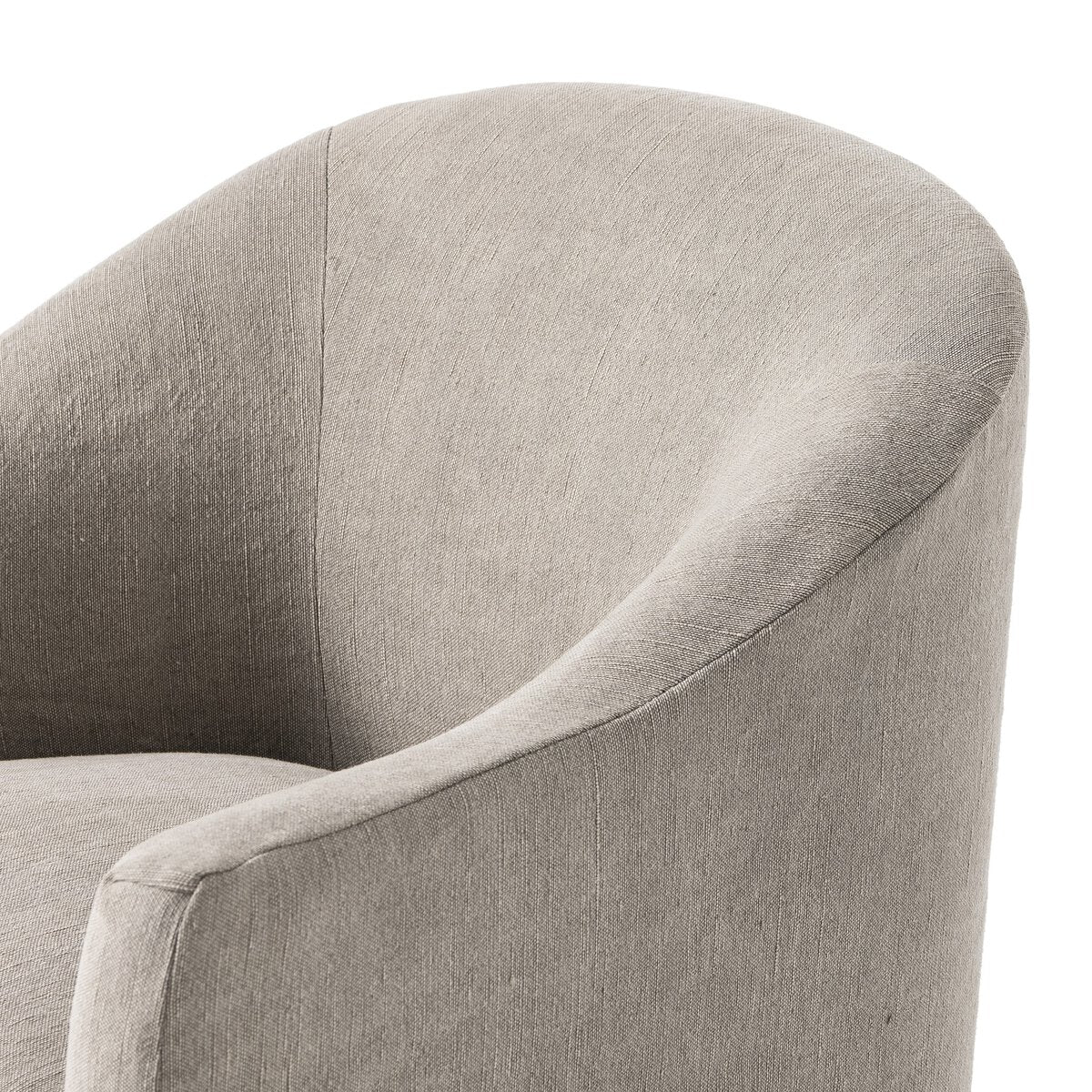 Cove Dining Chair With Casters in Heather Twill Stone