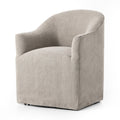 Cove Dining Chair With Casters in Heather Twill Stone