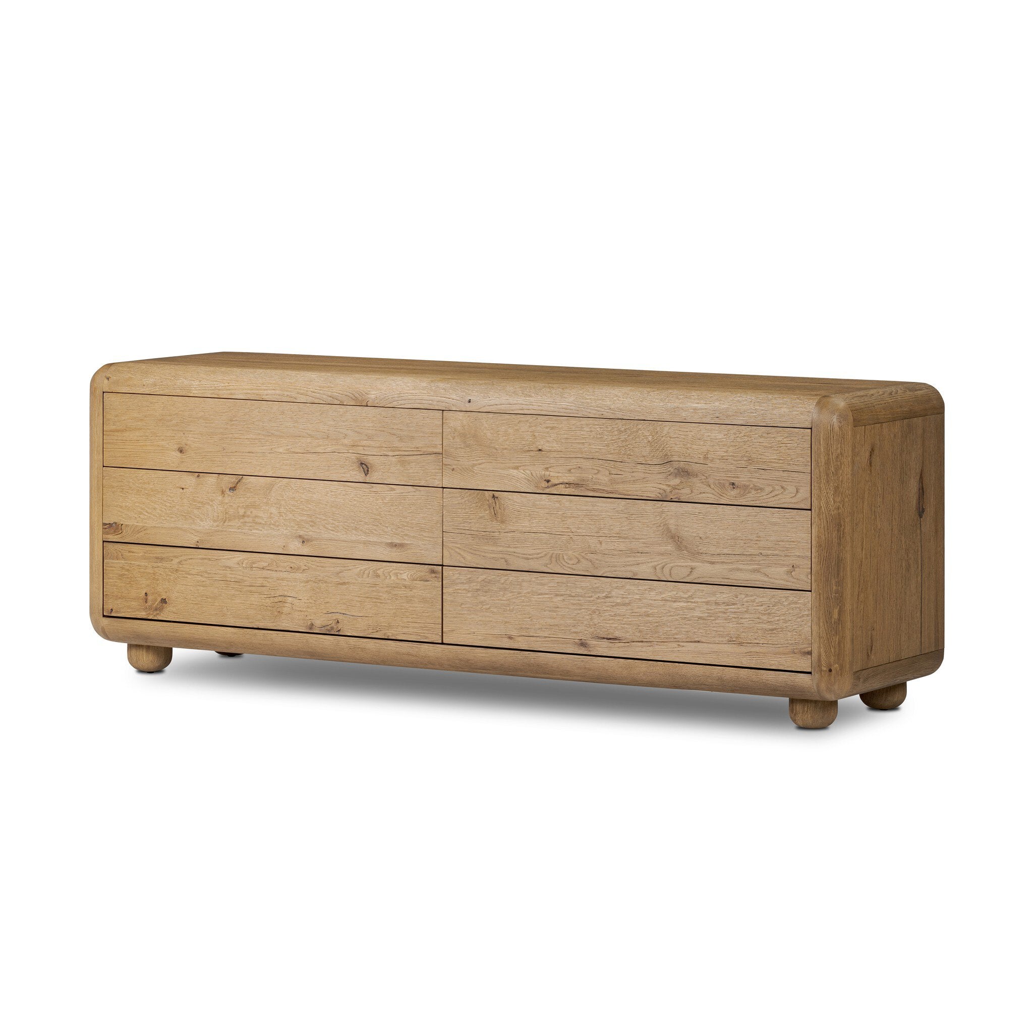 Sheldon 6 Drawer Dresser in Worn Oak Veneer