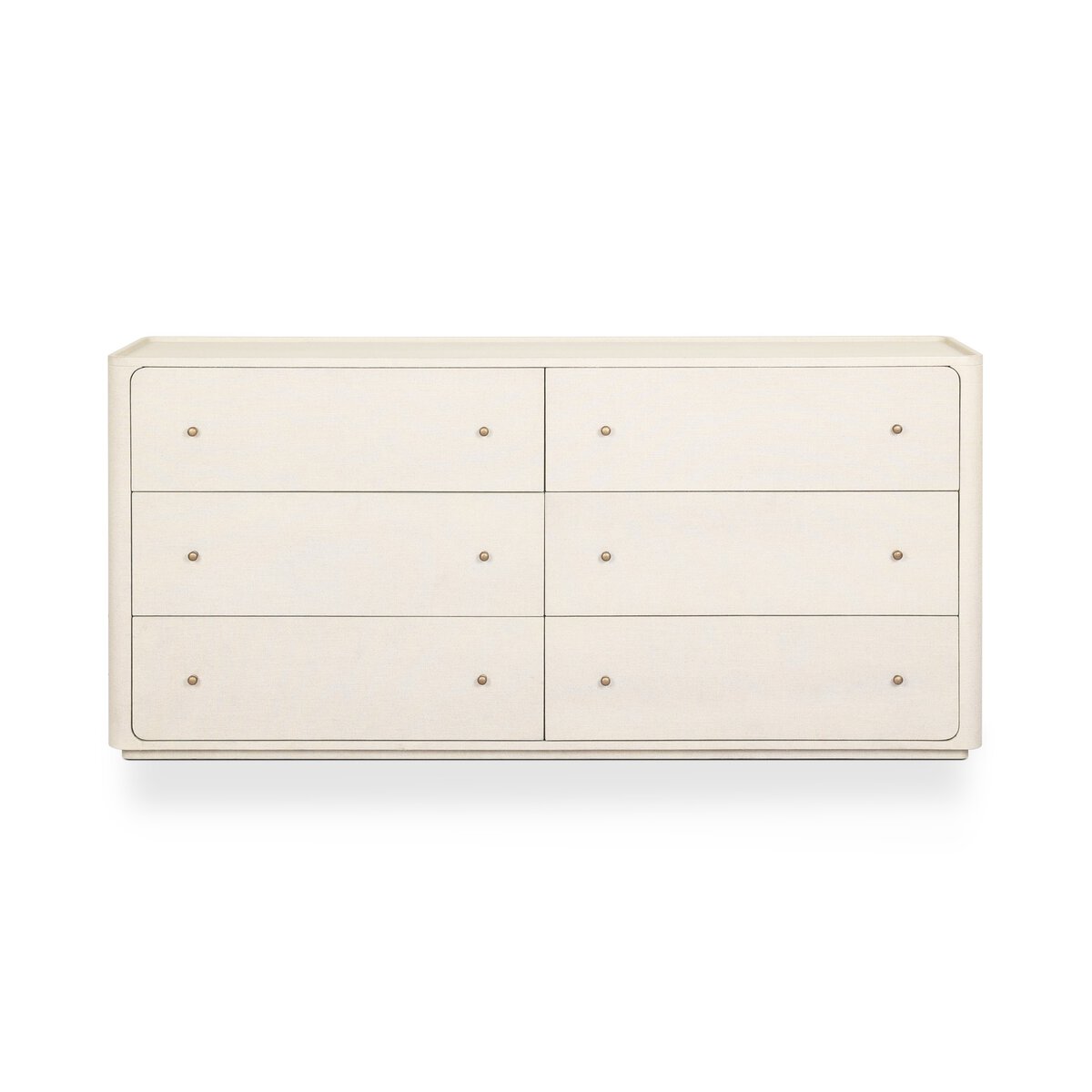 Paula 6 Drawer Dresser in Beige Painted Linen