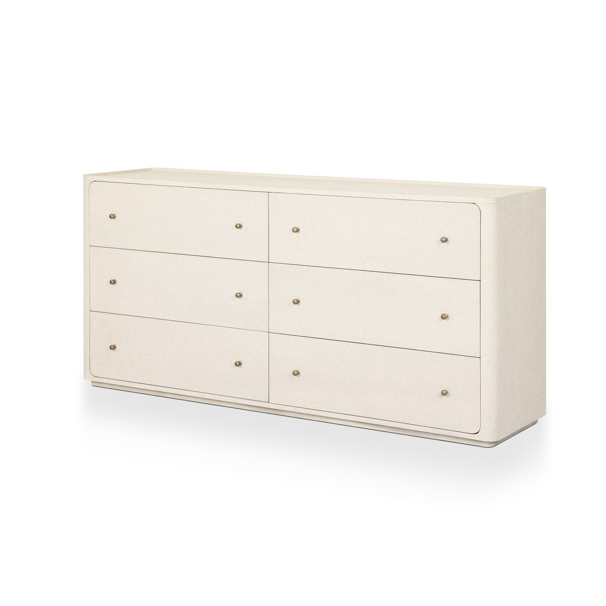 Paula 6 Drawer Dresser in Beige Painted Linen