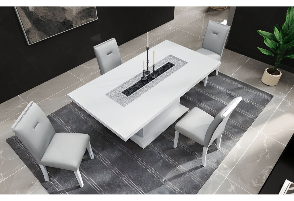 MONACO WHITE DINING CHAIR (2/CN)
