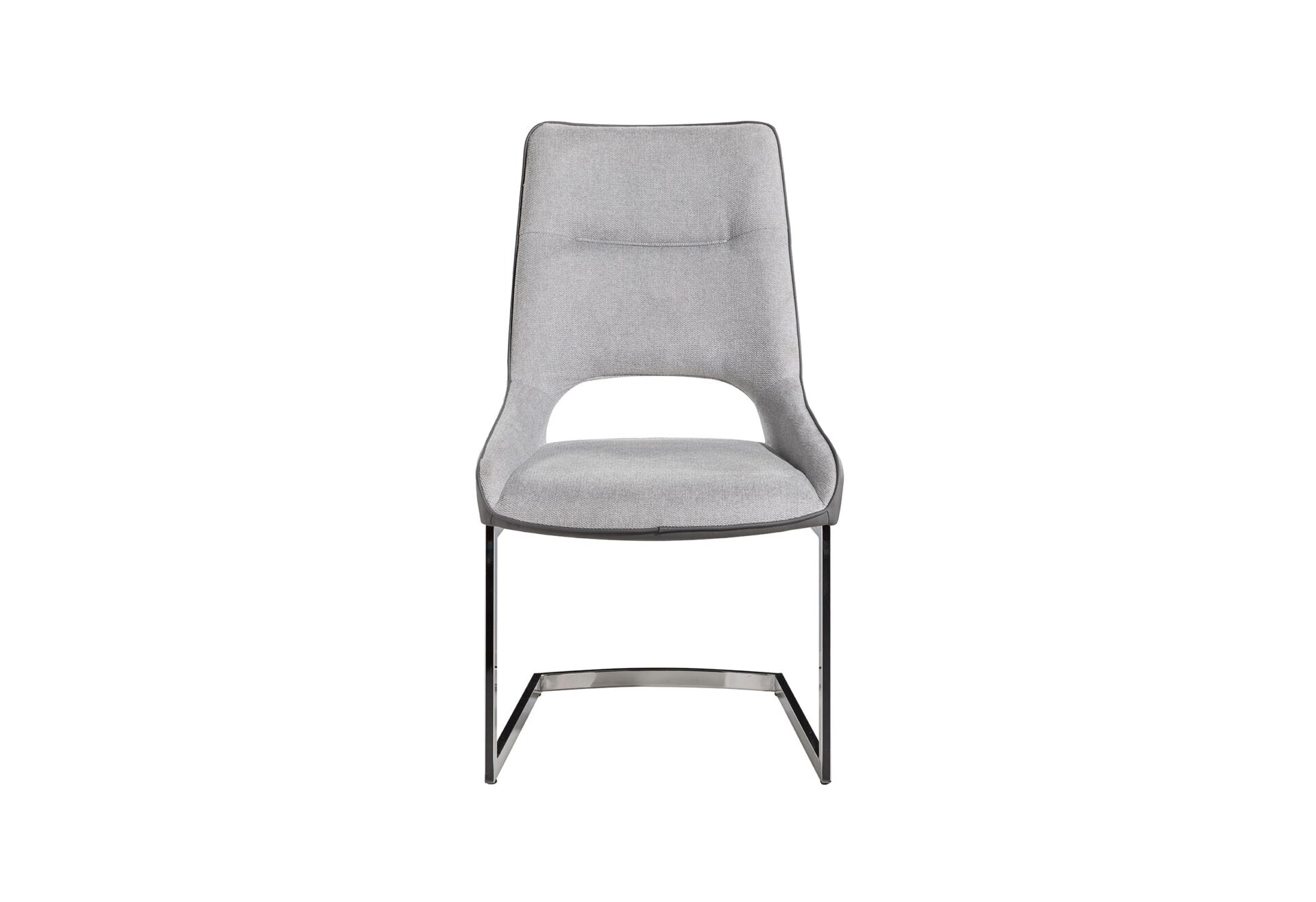 LIGHT GREY/DARK GREY DINING CHAIR (2/CN)