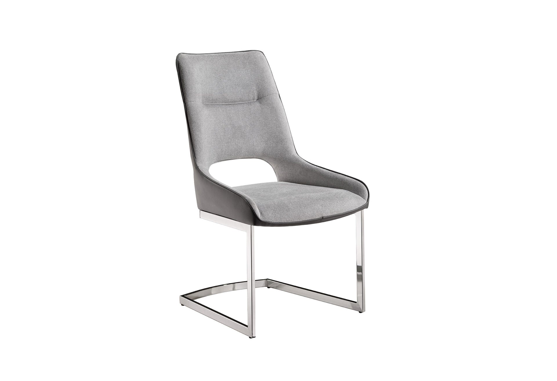 LIGHT GREY/DARK GREY DINING CHAIR (2/CN)