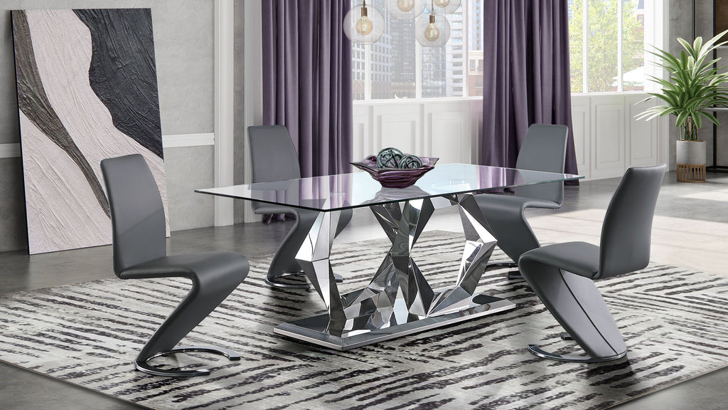 Z MODERN BLACK DINING CHAIR (2/CN)