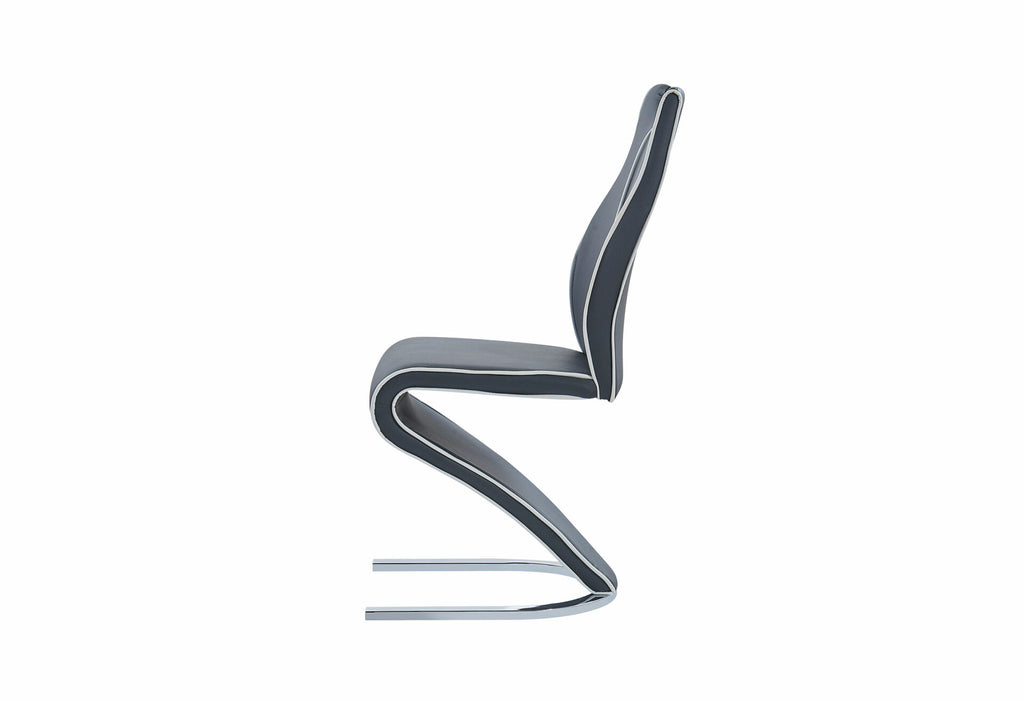 SLEEK GREY DINING CHAIR (2/CN)