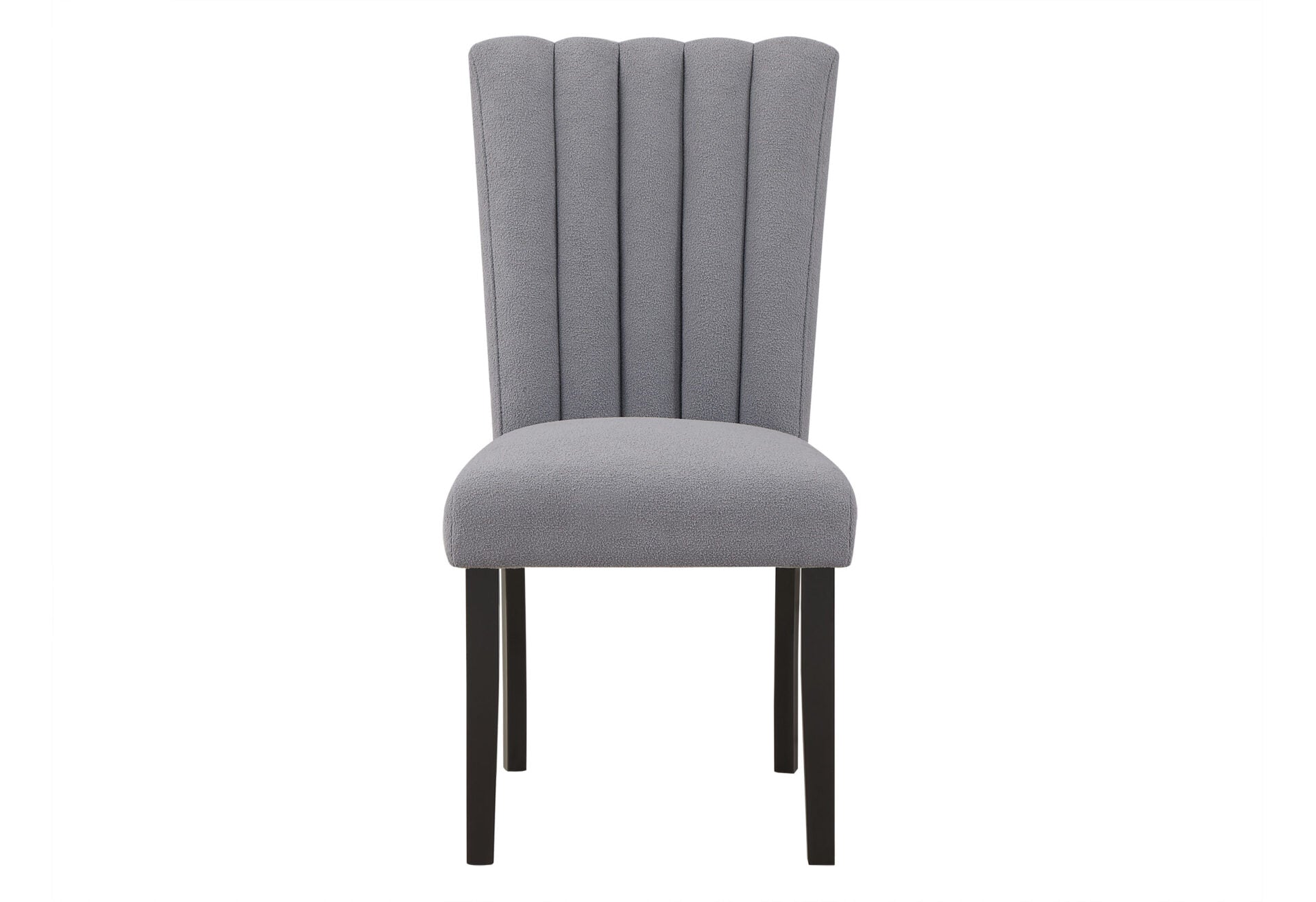 CLIPPED GREY DINING CHAIR (2/CN)