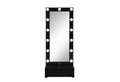 ELLA BLACK NARROW TALL MIRROR WITH DRAWER AND SPEAKER (1/CN)