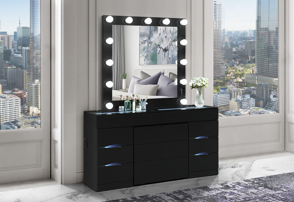 ELLA BLACK VANITY WITH SPEAKER (1/CN)