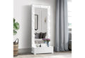 ELLA WHITE NARROW TALL MIRROR WITH LED AND SPEAKER (1/CN)