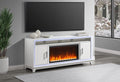 LILY WHITE ENTERTAINMENT UNIT 72 W/ LED, SPEAKERS, CRYSTAL INSERTS (1/CN)