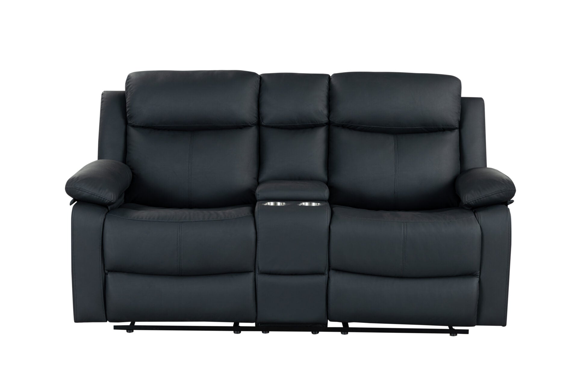 BLACK CONSOLE RECLINING LOVESEAT WITH LED AND SPEAKER (1/CN)