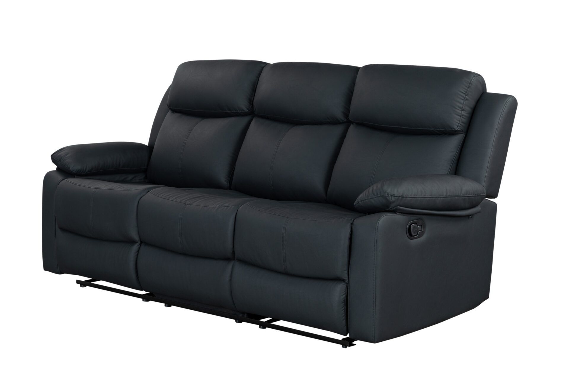 BLACK RECLINING SOFA WITH LED (1/CN)