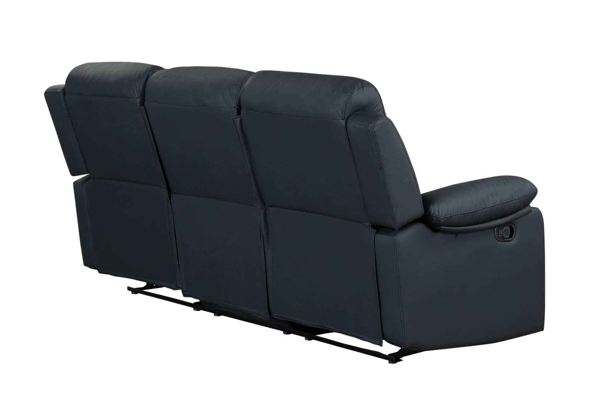 BLACK RECLINING SOFA WITH LED (1/CN)
