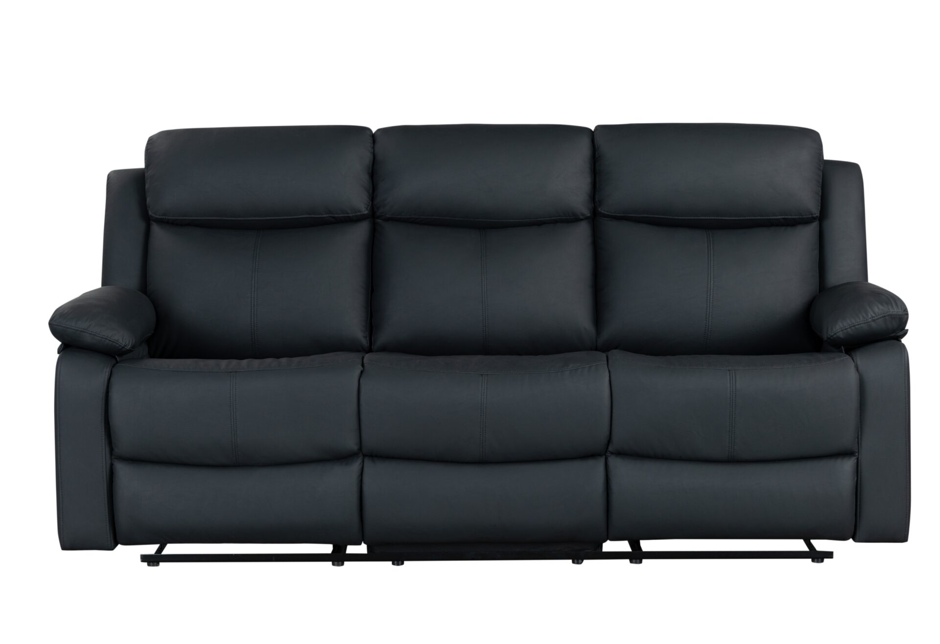 BLACK RECLINING SOFA WITH LED (1/CN)