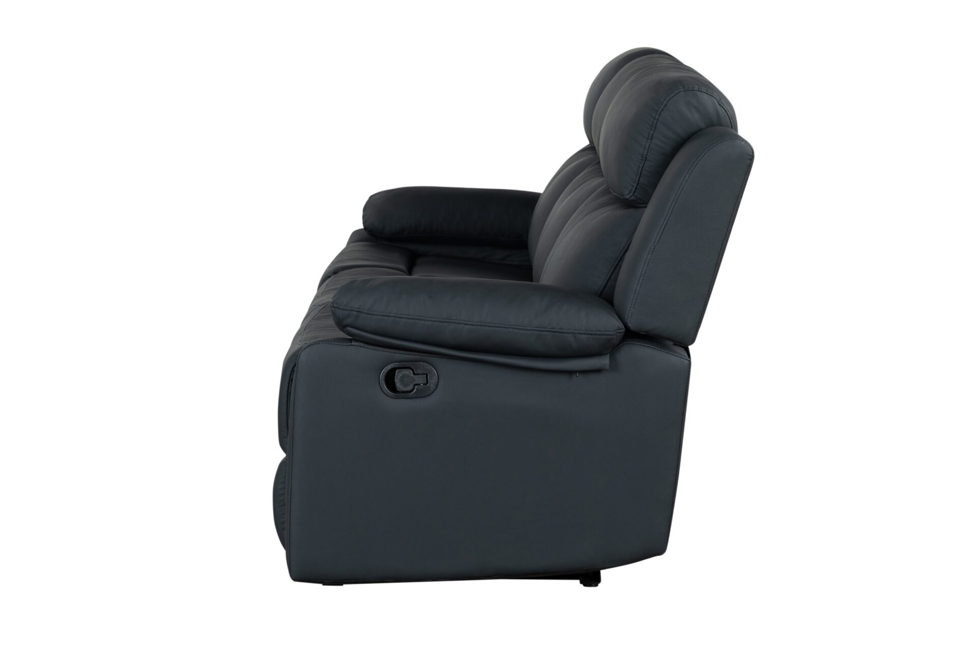 BLACK RECLINING SOFA WITH LED (1/CN)