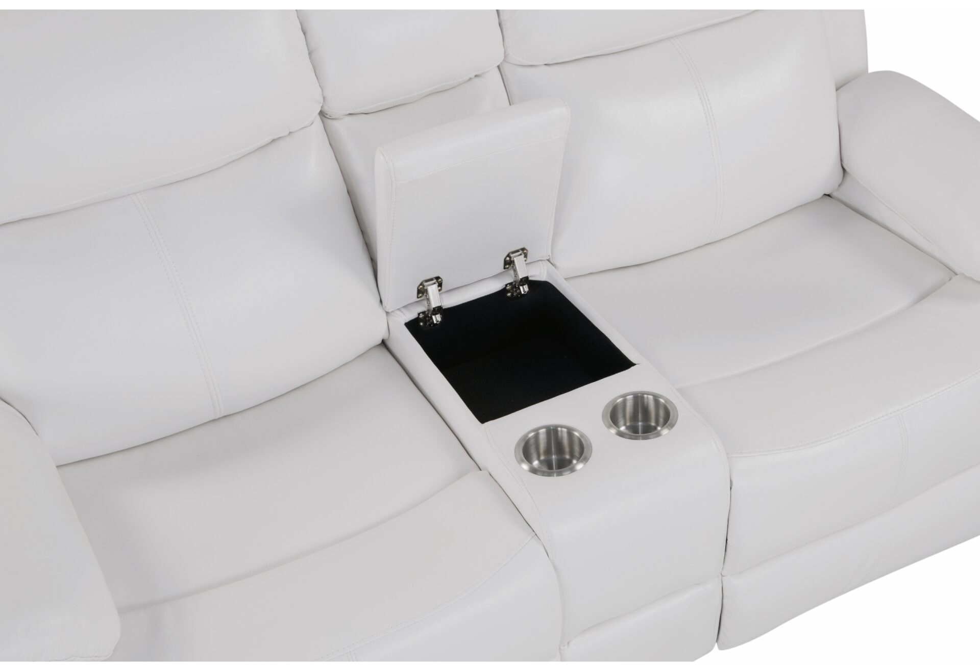 BLANCHE WHITE CONSOLE RECLINING LOVESEAT WITH LED AND SPEAKER (1/CN)