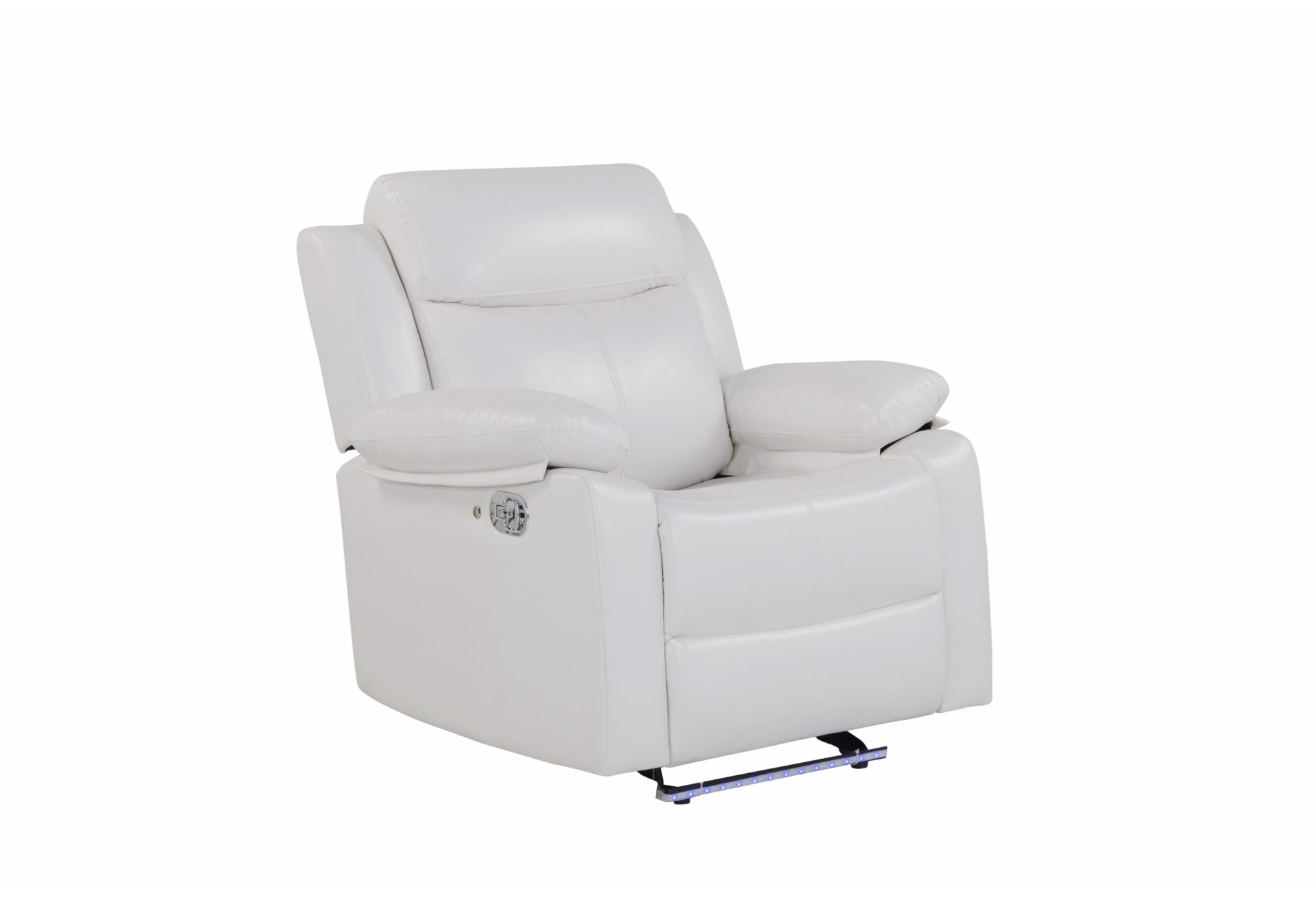 BLANCHE WHITE GLIDER RECLINER WITH LED (1/CN)
