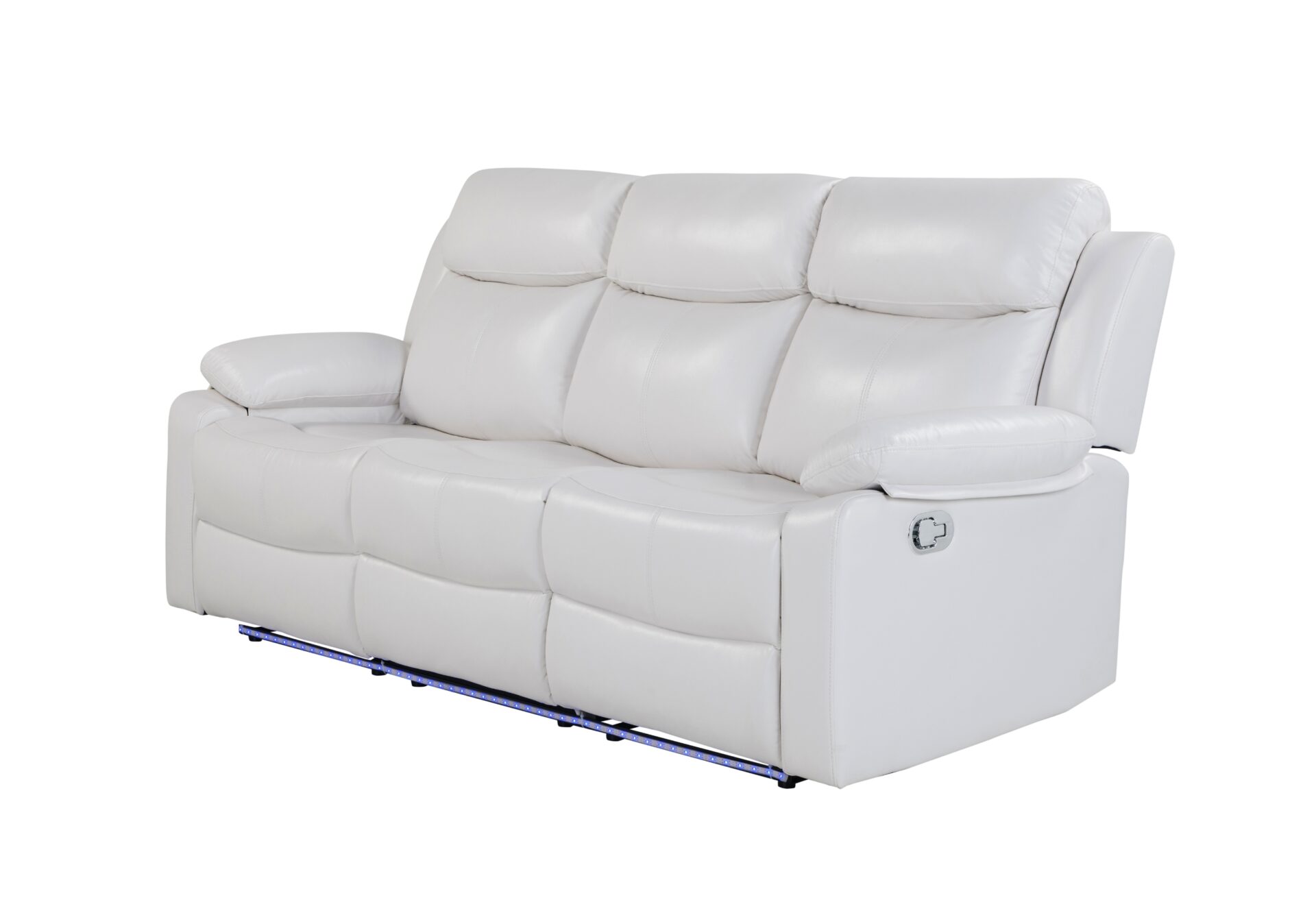 BLANCHE WHITE RECLINING SOFA WITH LED (1/CN)