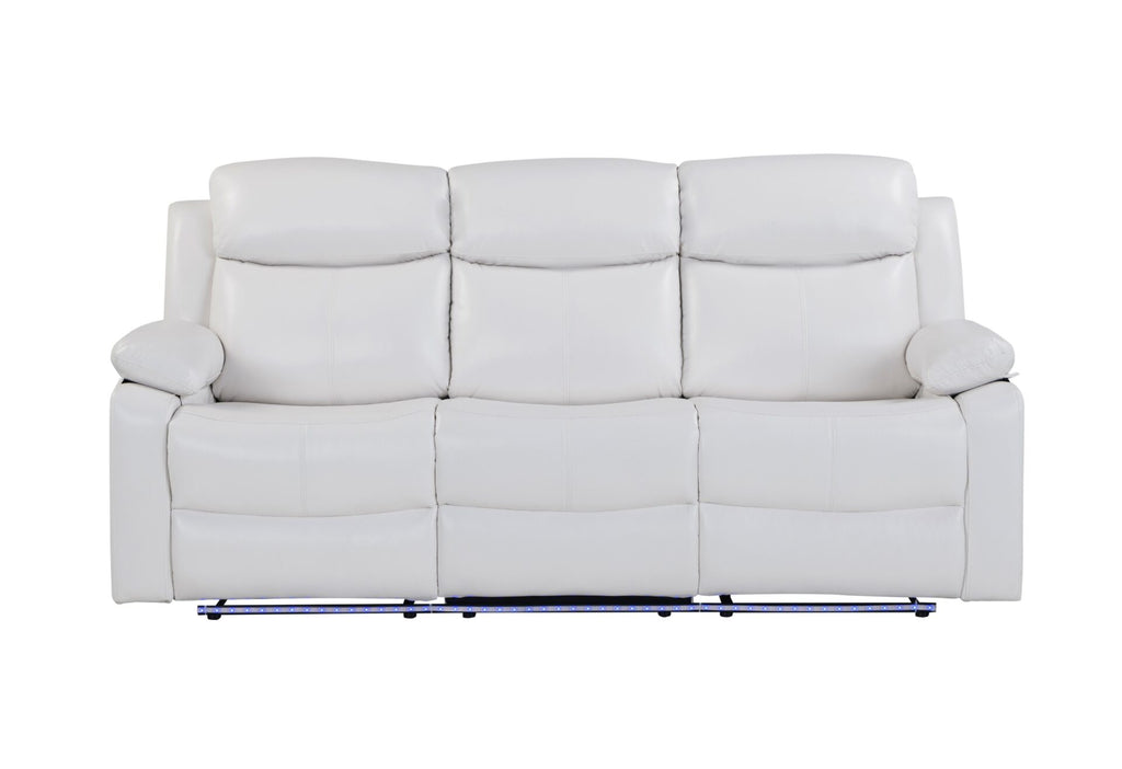 BLANCHE WHITE RECLINING SOFA WITH LED (1/CN)