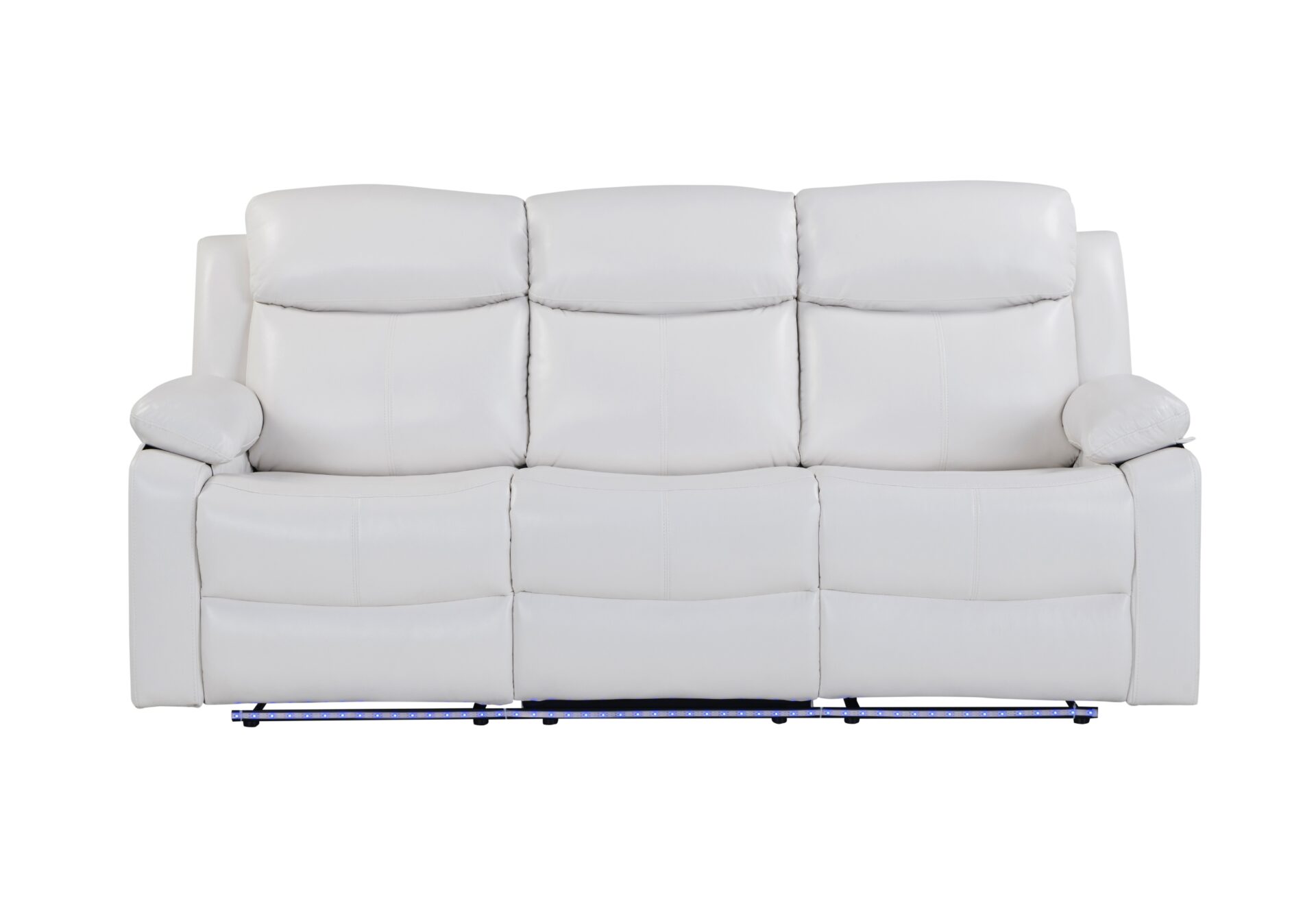 BLANCHE WHITE RECLINING SOFA WITH LED (1/CN)
