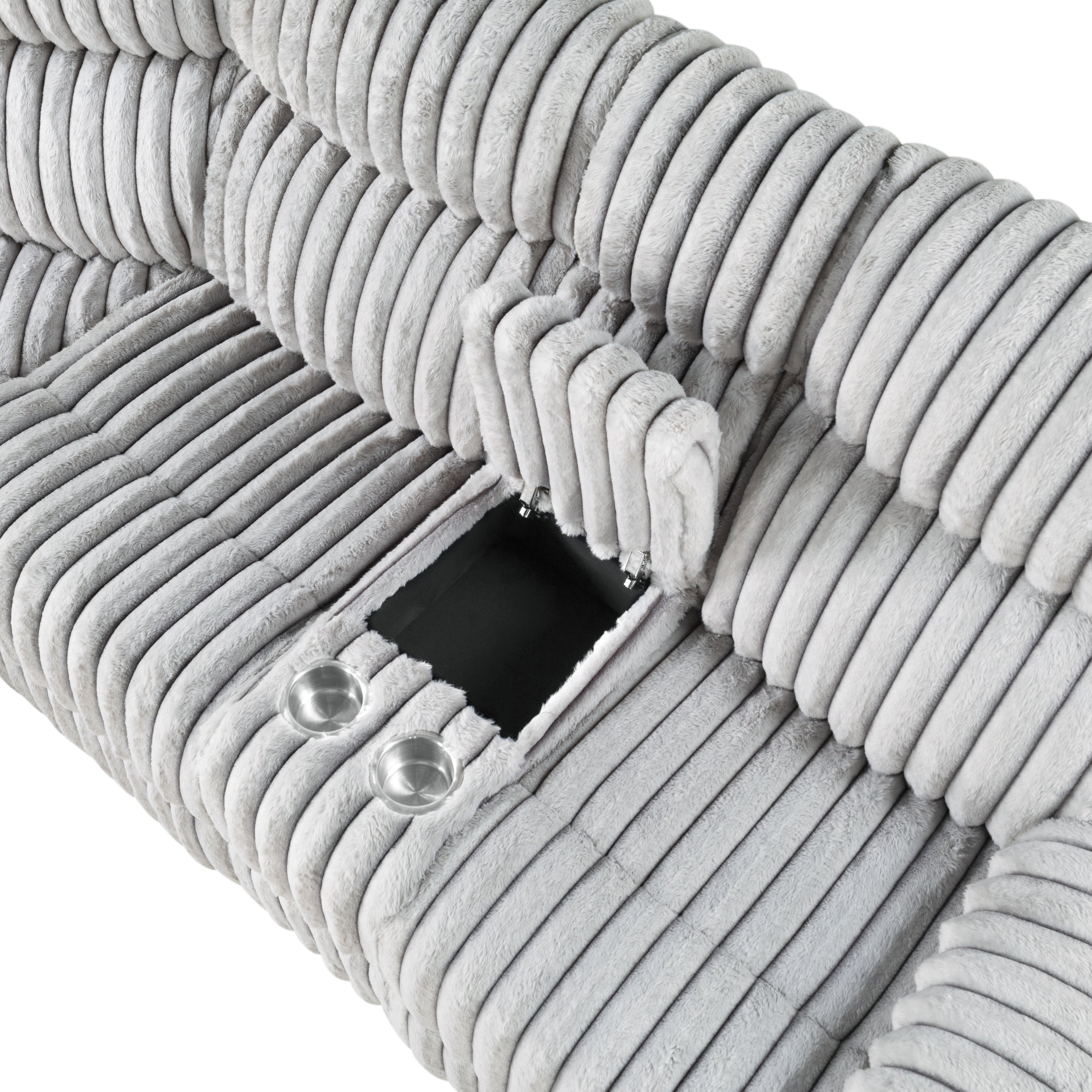 GREY SECTIONAL WITH LED (1/CN)