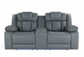 ARROW GREY POWER CONSOLE RECLINING LOVESEAT WITH LED