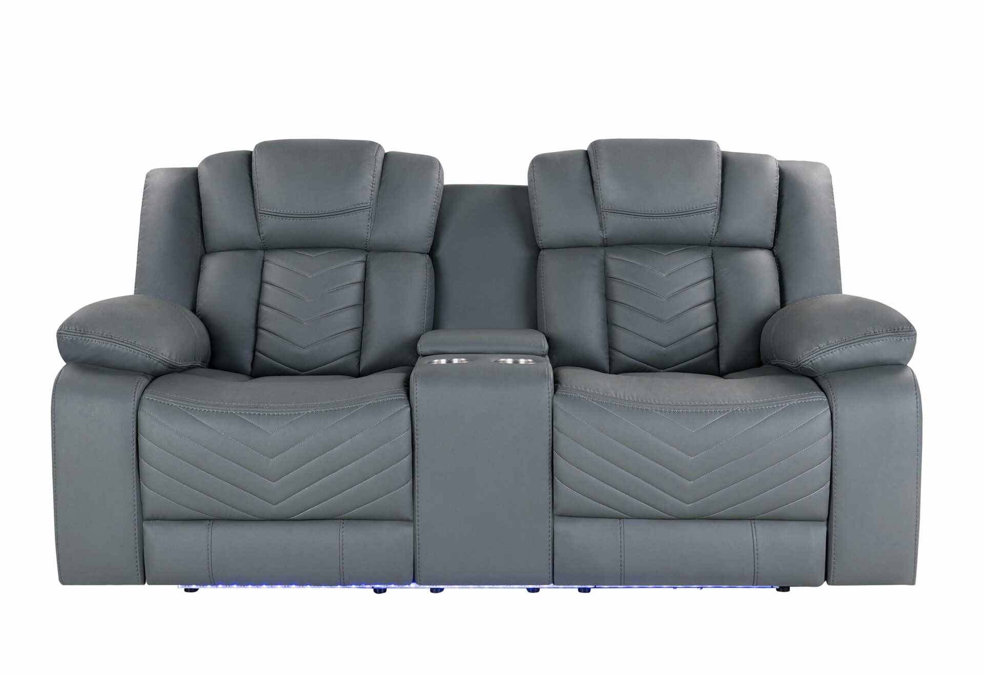ARROW GREY POWER CONSOLE RECLINING LOVESEAT WITH LED