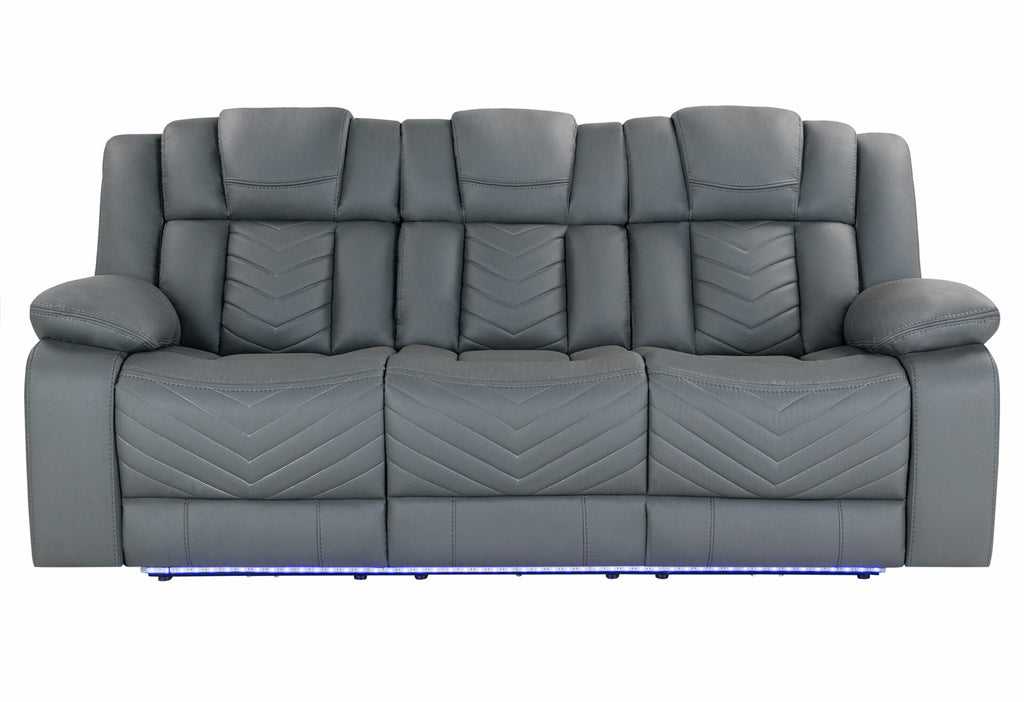 ARROW GREY POWER RECLINING SOFA WITH LED