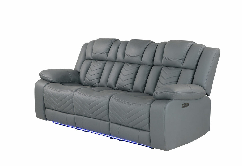 ARROW GREY POWER RECLINING SOFA WITH LED