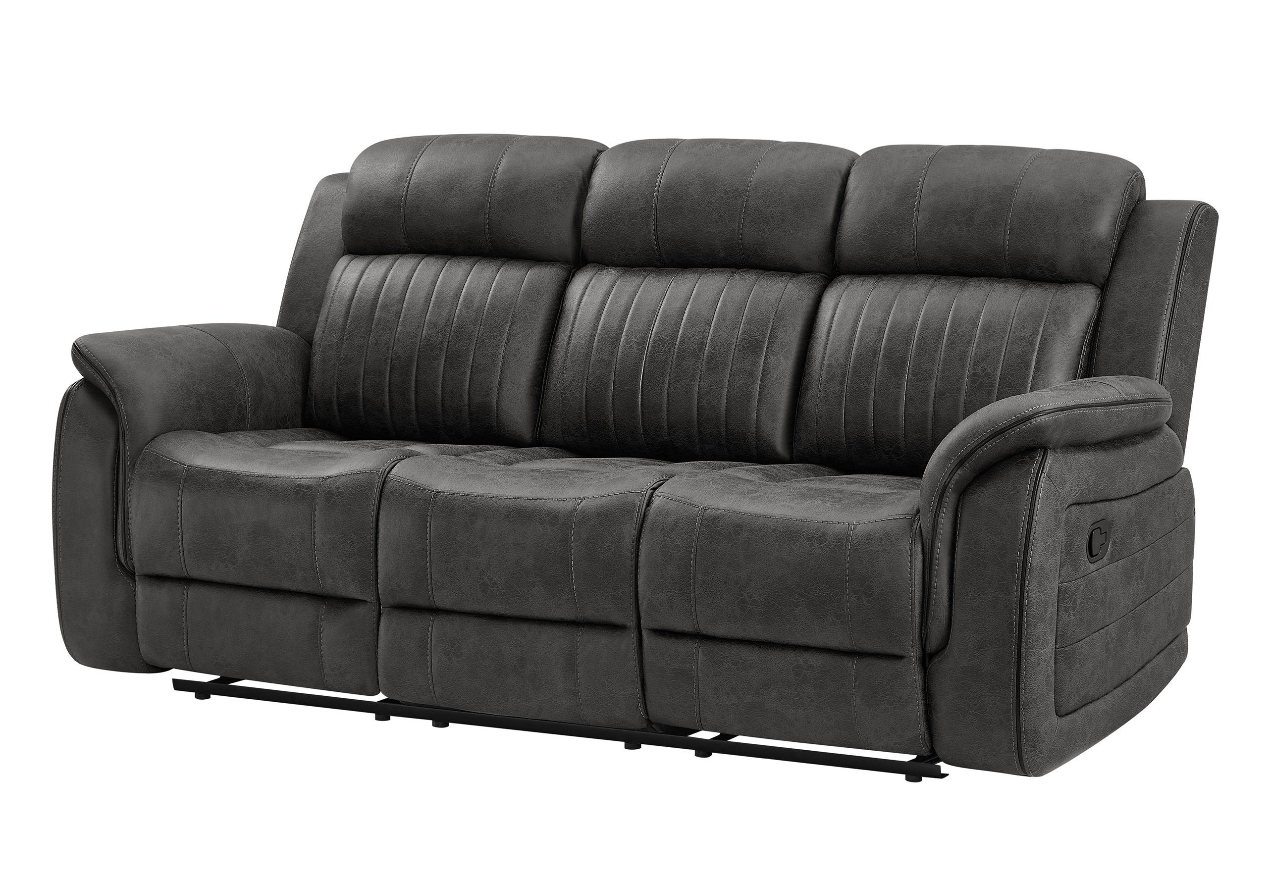 GREY RECLINING SOFA (1/CN)