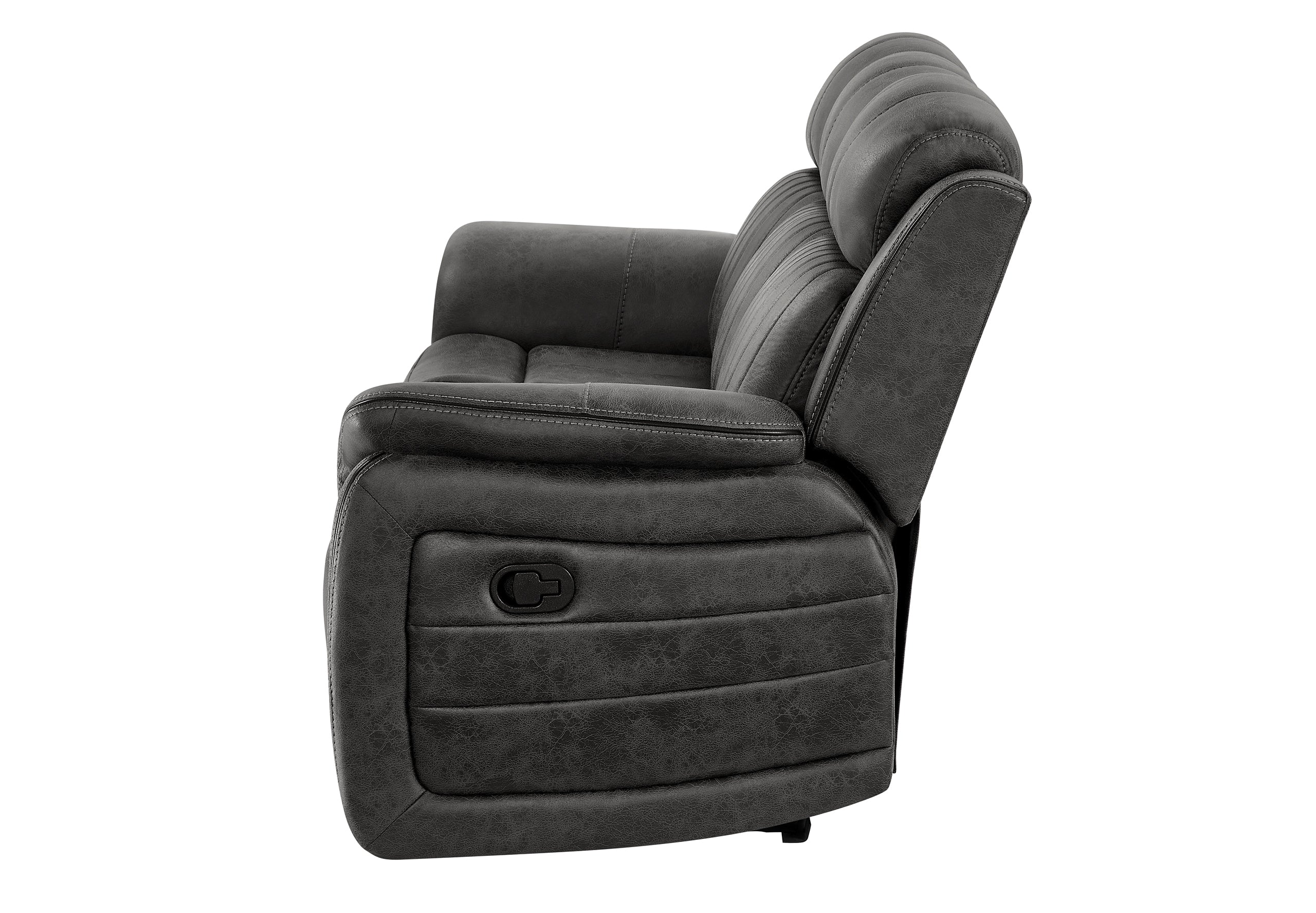 GREY RECLINING SOFA (1/CN)