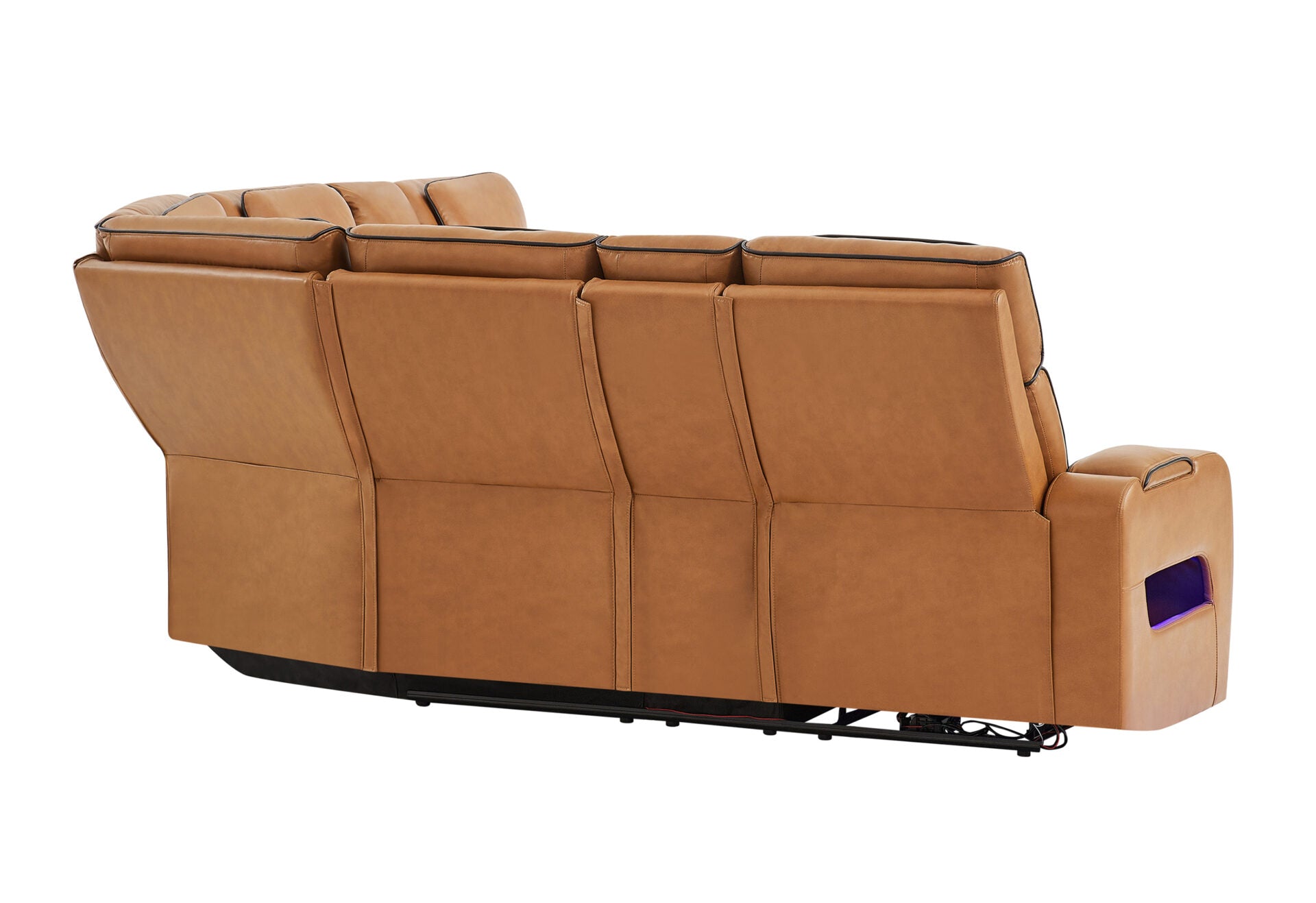 CAMEL SECTIONAL WITH POWER HEADREST, CONTINUOUS LED AND SPEAKER (1/CN)