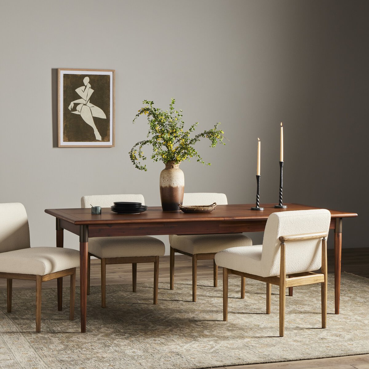 Harper Extension Dining Table in Toasted Walnut